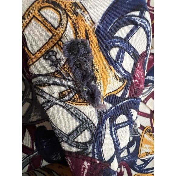 VTG Leslie Fay Haberdashery Size 22W Blouse Multicolor French Horns Mardi gras - Picture 9 of 10